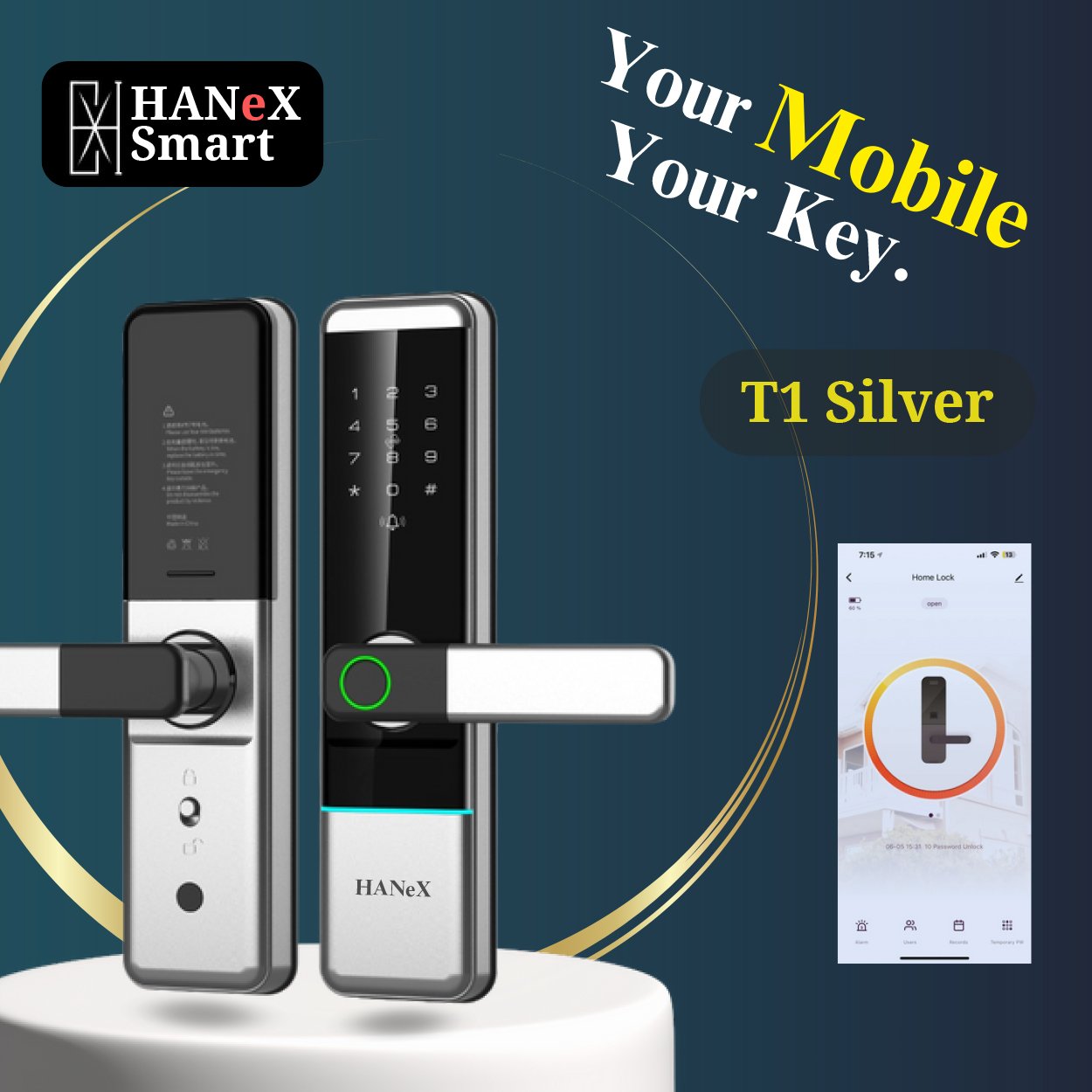 Smart Door Lock HANex T1 (Silver)